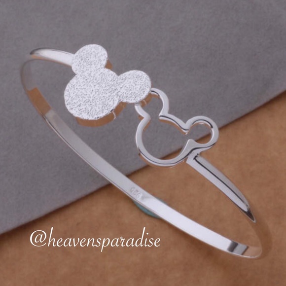Mickey Mouse sterling silver bangle bracelet - Picture 2 of 4